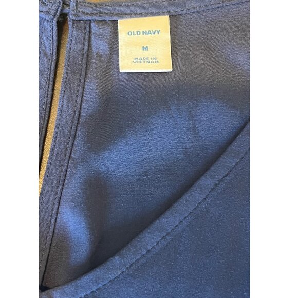 NWT Old Navy jumpsuit. peek a boo back, shorts, summer, navy blue, size medium - Picture 8 of 10